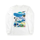 みなとまち層の小笠原の海洋生物(背景なし) ロングスリーブTシャツ