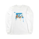 モコモコ本舗の飛行機雲 Long Sleeve T-Shirt