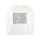 柏洋堂の素数 (Prime number)  ロングスリーブTシャツ