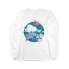 maro's POKER FACEの サクラの象と空飛ぶ金魚 Long Sleeve T-Shirt