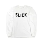 AliviostaのSLICK スリック ロゴ Long Sleeve T-Shirt