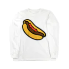 ぽっぷんすたんぷ -POP’N STAMP-の ホットドッグ ---カラフルでポップなフードデザインTシャツ--- Long Sleeve T-Shirt