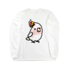 Cody the LovebirdのChubby Bird クルマサカオウム ロングスリーブTシャツ