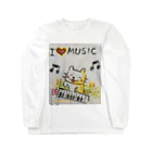 KIYOKA88WONDERLANDのピアノねこちゃん piano kitty ロングスリーブTシャツ