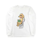 ｲﾇｽﾄﾚｰｼｮﾝの Toilet dog Long Sleeve T-Shirt