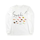 イラストによる食卓。のSushi! ＰＯＰなお寿司！ ロングスリーブTシャツ