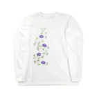 ツバメ堂の鉄扇の花 ロングスリーブTシャツ