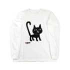 オクマーSUZURIショップのまっくろ黒猫ちゃん Long Sleeve T-Shirt