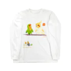 LittleLoroのCotolyrica ルチノーオカメインコとラブバード コザクラインコ ロングスリーブTシャツ