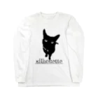 SILHOUETTE の黒猫シルエット Long Sleeve T-Shirt