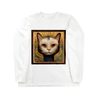 ミネムラコーヒーのルネッサンス期の猫の肖像画 ロングスリーブTシャツ
