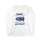 Future Starry Skyのfish?giant squid? ロングスリーブTシャツ