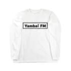 やんばいFMのお店のYambai FM おしゃれ文字 黒 ロングスリーブTシャツ