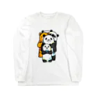 Ｗanyama Zoo〜パンダ多め〜の順番待ちのパンダたち Long Sleeve T-Shirt