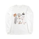 トコロコムギのねこがぶりにゃんこ Long Sleeve T-Shirt