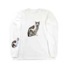 nekousagi*∩..∩のトラミ兄ちゃん自画像？ピンク【nekousagi*∩..∩ロゴ入り】 Long Sleeve T-Shirt