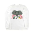 どんすけのゾウとディンゴとサイ Long Sleeve T-Shirt