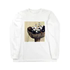 キノコの小部屋 MushAndRoomのヤグラタケ 【菌類図譜 キノコ きのこ】 Long Sleeve T-Shirt