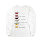 ヒロシオーバーダイブのワイン好きのためのカラーチャート＆品種 ロングスリーブTシャツ