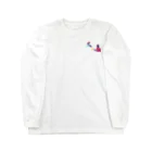 fly bowのミケランジェロを描く女 Long Sleeve T-Shirt