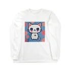 A31eの狛猫のミケ「はーとびーと」 Long Sleeve T-Shirt