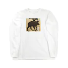 奇声の浮世絵ヘラジカ Long Sleeve T-Shirt