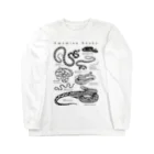 原ハブ屋【SUZURI店】の奄美蛇図鑑（A-SE） Long Sleeve T-Shirt