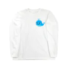 BLUE-SKYのくじらのクーちゃん ロングスリーブTシャツ