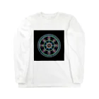 点描曼荼羅グッズのMandala#1(四角) Long Sleeve T-Shirt