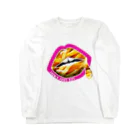 daddy-s_junkfoodsのFRENCH FRIES KISS - PINK Long Sleeve T-Shirt