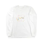 Mirai GotoのLeaf Font Series_joyful with flower petals ロングスリーブTシャツ