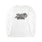 ゼロレーシングショップのZEROロゴ白ロゴ黒縁 Long Sleeve T-Shirt