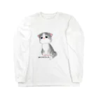 響雷レオふぃしゃるグッズしょっぷの灰白猫のこねこ Long Sleeve T-Shirt