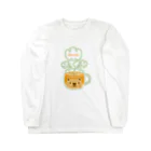 Happy Fluffy* ： 桜香*ののぞクマグ：かぼちゃスープVer. ロングスリーブTシャツ