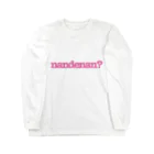 なんでなん？オンラインストアのnandenan ピンク ロングスリーブTシャツ