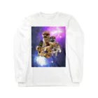 ポメラニアンやさんの宇宙犬 ロングスリーブTシャツ