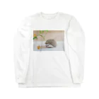 むぎこむ工房の上目遣いのハリネズミ Long Sleeve T-Shirt