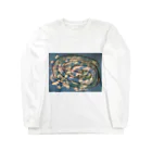 zukichikiのRound snake ロングスリーブTシャツ