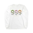 にこねこ【保護猫の保育園】のミッキーロングスリーブTシャツ（お花の妖精・３色） ロングスリーブTシャツ