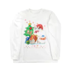 だいこくの猫絵生活ショップのサンタこむぎ Long Sleeve T-Shirt