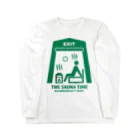 kg_shopのTHE SAUNA TIME【非常口パロディ】 Long Sleeve T-Shirt