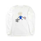 豆太郎と豆姫(まめこ)のサッカー代表の豆太郎 Long Sleeve T-Shirt