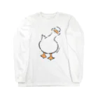 little bee リトルビーのアヒル あひる ダック duck( ﾊﾞｯｸﾌﾟﾘﾝﾄ要確認) ロングスリーブTシャツ