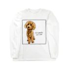 beagle meter the shopのpoodle #001 brown ロングスリーブTシャツ