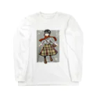 Angelの冬の装いの少女 Long Sleeve T-Shirt