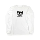 Illustrator Moca&Ram shopのネコのゲッティ/Getty Cat ロングスリーブTシャツ