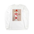 元祖ふとねこ堂の苺とこねこのパフェ　ひとくち Long Sleeve T-Shirt