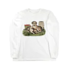 Saza-nami Antique designの２匹の犬 Long Sleeve T-Shirt