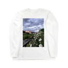 おとうふのお花と曇り空 Long Sleeve T-Shirt