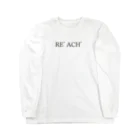 何屋未来 / なにやみらいのREﾞACHﾞ(小) 黒文字 Long Sleeve T-Shirt